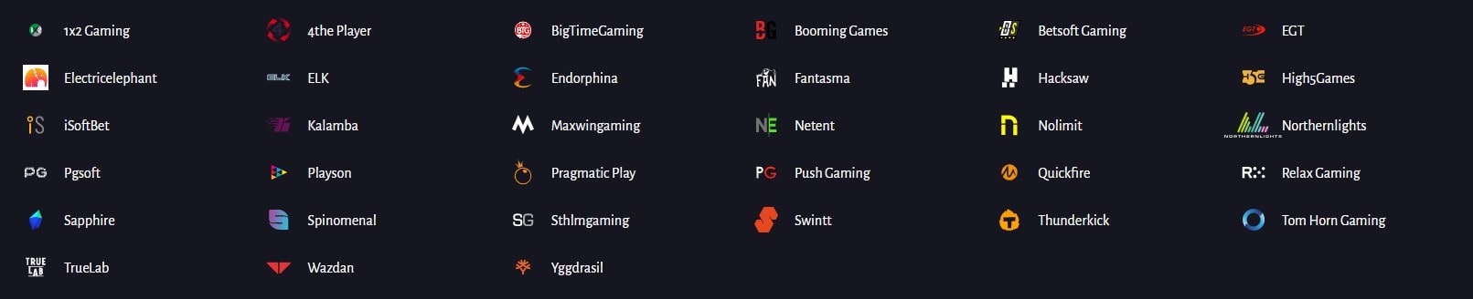 Providers N1 Casino